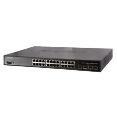 Planet 24-Port 1GbE RJ45 with 4 Shared SFP Managed Switch