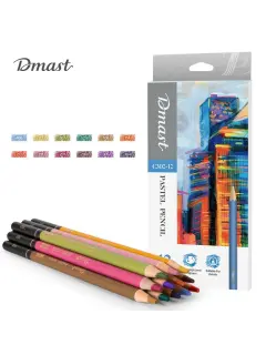 Umjetnički set Deli Dmast pastelne olovke 4,0mm 12 kom u kutiji EC302-12