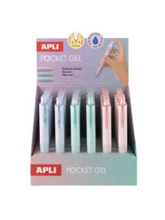 Kemijska olovka Apli pocket gel pastelno zelena, plavi ispis 1/12 20497