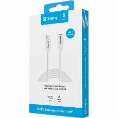 Sandberg USB-C - C M-F USB 3.1 100W, 2M