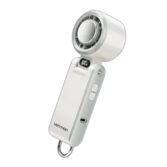 Vention USB 5V Speed (1-100) Adjustable Handheld Foldable High-Speed Cooling Fan Gray LED Display Type