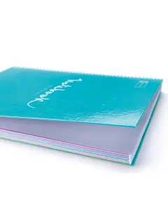 Kolegij blok Miquelrius A4 90g 80L spiralni kocke Extra rigid cardboard emotions sky blue MR46047