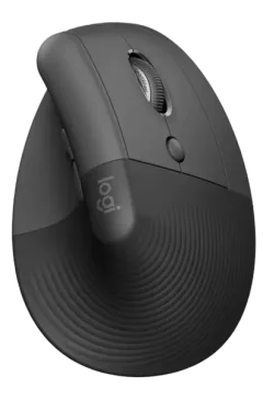 Logitech Lift Vertical Ergonomic Wireless Mouse for Business, right, Black