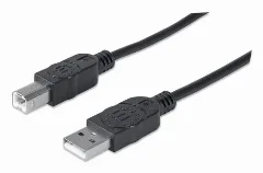 Manhattan kabel USB-A/USB-B M/M,za printer,5m,crni