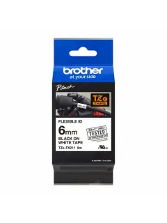 Vrpca Brother p-touch TZEFX211 6mm black/white