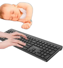 Gembird Dual-mode pro-business slim wireless keyboard, 2.4G BT, US layout