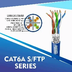 Transmedia CAT6a SFTP CU AWG26 Patch Cable 7,5m black