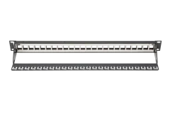 Digitus Modular Patch Panel, shielded 24-port, blank, 1U, rack mount color grey