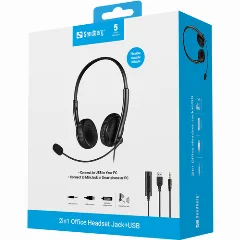 Sandberg 2in1 Office Headset Jack USB