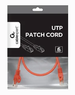 Gembird Cat6 UTP Patch cord, red, 0.5 m