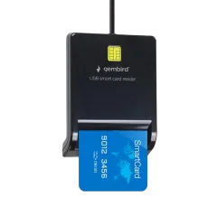 Gembird USB smart card reader, black