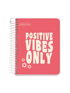 Kolegij blok Miquelrius A6 90g 100L spiralni crte Messages rigid cardboard coral MR4277