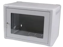 Masterlan one-piece rack data cabinet 19" 12U 600mm, disassembled - FLAT PACK, glass door