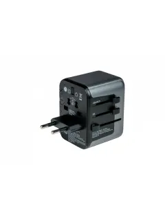 Adapter Verbatim UTA-03 #49545 univerzalni putni, USB-C PD & QC, 2 USB-C, 2 USB-A ports