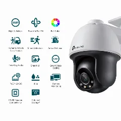 TP-Link VIGI 4MP Outdoor Full-Color Pan Tilt Network Camera (4mm)
