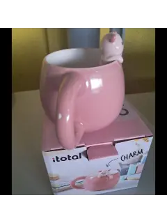 Outlet artikl -B grade Šalica iTotal Charm Cute animals roza svinjica XL2567