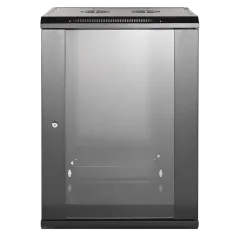 Intellinet 19" Wallmount Cabinet, 15U, 600 mm (23.6 in.) Depth, Black