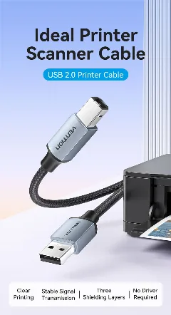 Vention Cotton Braided USB 2.0 A Male to Micro-B Male 2A Cable 2M