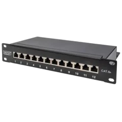 Digitus CAT 6A Patch Panel, shielded, 12-Port, 1U, 10"
