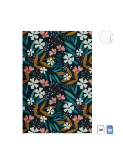 Notes Miquelrius A5 Wildflowers 32L 80g točkice 3/1 MR8200