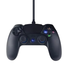 Gembird Wired vibration game controller for PlayStation 4 or PC, black