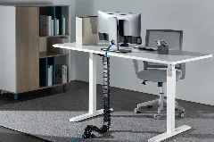 Transmedia Flexible Cable Management with clamp, White
