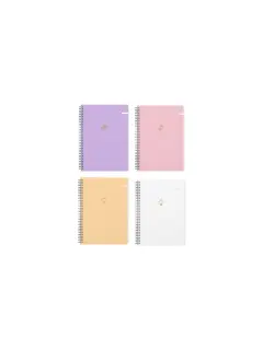 Bilježnica Ilijanum A4 70g 80L crte soft touch spirala