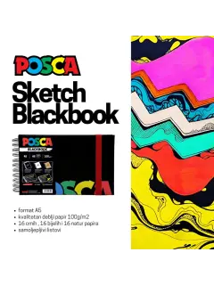 Blok Uni Posca Sketch A5 Blackbook (goodies/ dodaci)