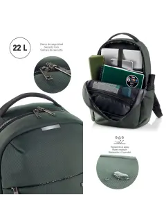 Ruksak za prijenosno računalo Miquelrius zeleni 16"M 38x46x13cm MR16981