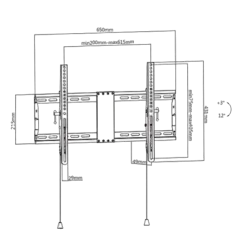 Gembird TV wall mount (tilt), 37”-80”