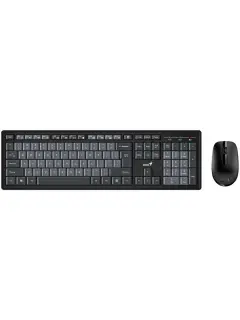 Set Genius tipkovnica smart KM-8200  + Miš bežični, crno siva (US)