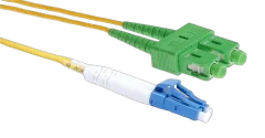 NFO Patch cord, LC UPC-SC APC, Singlemode 9 125, G.657A2, Duplex, 1m