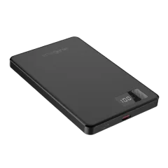 Gembird 15 W Magnetic wireless powerbank with LCD, 5000 mAh, black