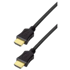 Transmedia High Speed HDMI braided cable with Ethernet 2m gold plugs, 4K