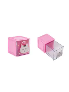 Organizator stolni iTotal kockasti Cat siva 9x9x9,5cm XL2963