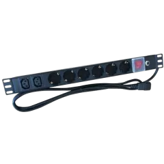 NaviaTec vodilica kablova 19" s 4 prstena, 1U horizontalna, crna