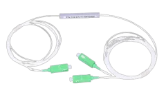 NFO Fiber Optic PLC Splitter, 1:2, Steel Box, SM, G657A, 1,5m, SC APC