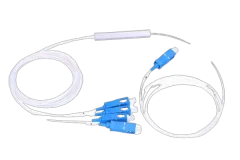 NFO Fiber Optic PLC Splitter, 1:4, Steel Box, SM, G657A, 1,5m, SC UPC