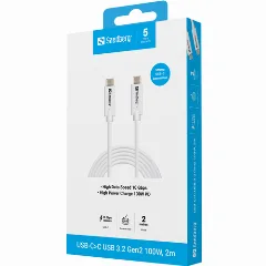 Sandberg USB-C USB-C 3.2 Gen2 100W, 2m