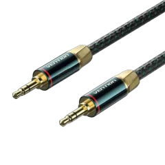 Vention Cotton Braided 3.5mm Male to Male Audio Cable 1M Green Copper