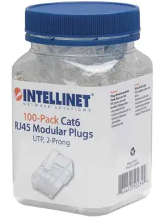 Intellinet konektor, UTP, CAT6, RJ45, 100 kom
