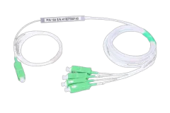 NFO Fiber Optic PLC Splitter, 1:4, Steel Box, SM, G657A, 1,5m, SC APC