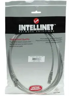 Intellinet Cat5e, CCA, U/UTP, PVC, RJ45, 2m, sivi