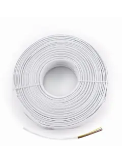 Gembird Flat telephone cable stranded wire 100 meters, white, 4 wires