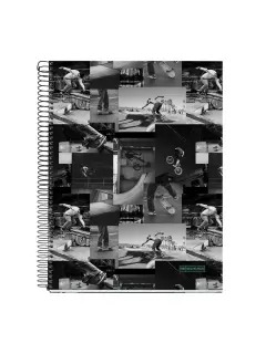 Kolegij blok Miquelrius A4 70g 140L spiralni kocke Extra rigid cardboard lifestyle skate park MR4195