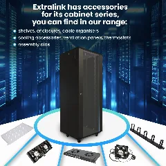 Extralink Floor Cabinet 37U, 600x800, Black