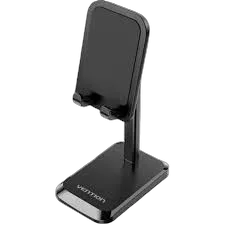 Vention Height Adjustable Desktop Cell Phone Stand Black Aluminum Alloy Type