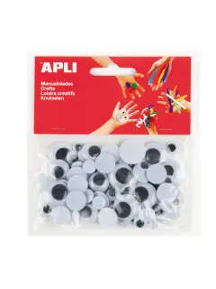 Naljepnice Apli pomične oči crne 75/1 13058