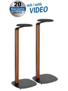 Transmedia 2 Stands for loudspeakers, black hardwood design