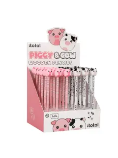 Olovka grafitna iTotal Cute animals svinjica+kravica 36/1 sortirano XL2308J